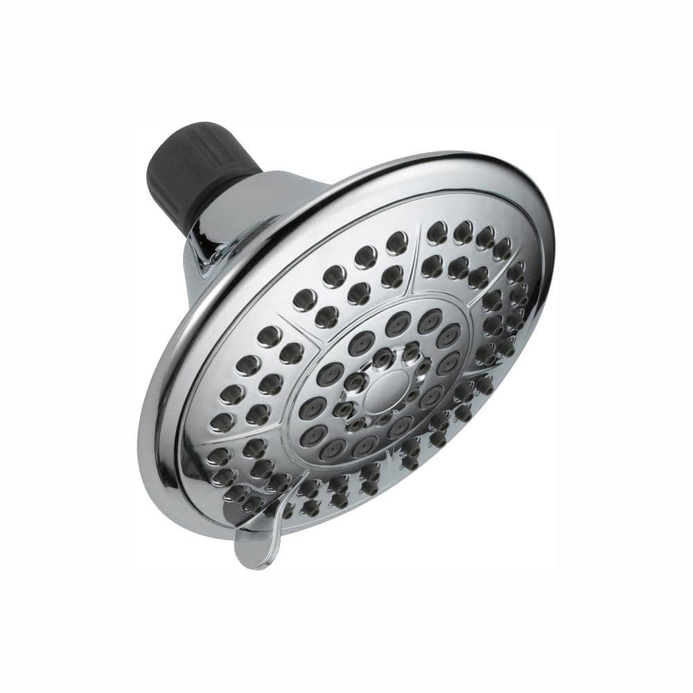 Delta 5-Spray Patterns 1.75 GPM 4.94 in. Wall Mount Fixed Shower Head in Chrome (2)
