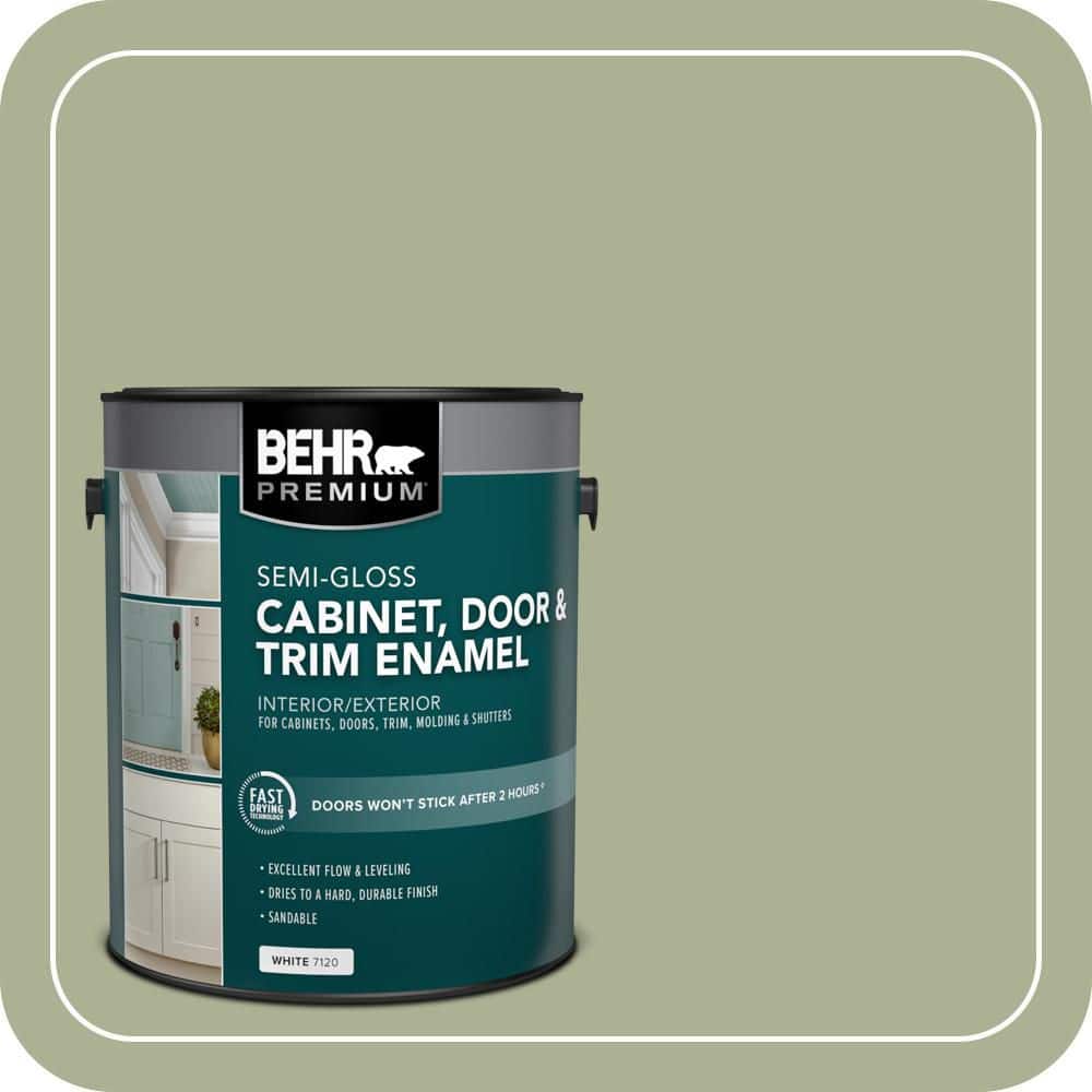 BEHR PREMIUM 1 gal. #PPU10-06 Spring Walk Semi-Gloss Enamel Interior/Exterior Cabinet, Door & Trim Paint