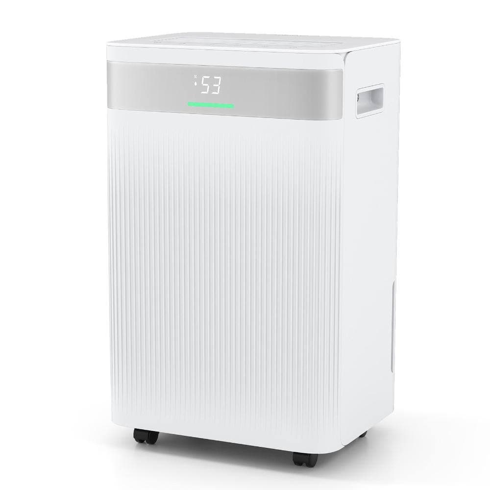 Bunpeony 54 pt. Dehumidifier for Rooms up to 4,500 sq. ft. with 3 Modes, 24H Timer and Drain Hose in White (3)