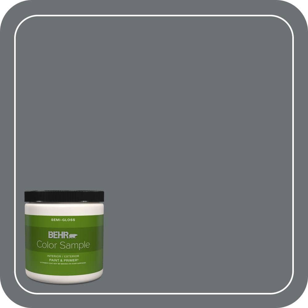 BEHR PREMIUM PLUS 8 oz. #PPU18-03 Antique Tin Semi-Gloss Interior/Exterior Paint & Primer Color Sample