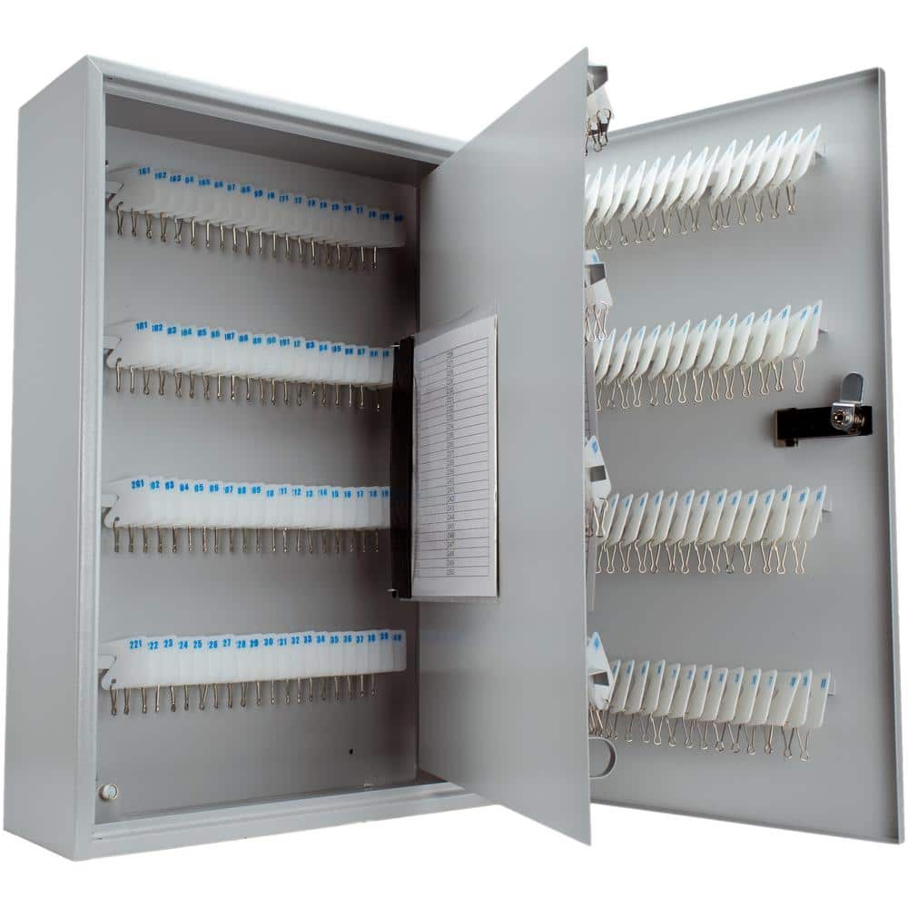BARSKA 240 Keys Lock Box with Combination Lock White Tag, Grey CB13600 (3)