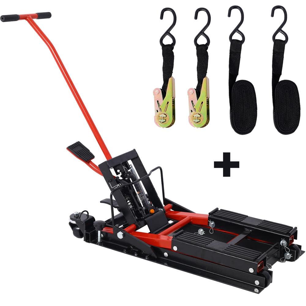 Tatayosi 1500 lbs. Capacity ATV Scissor Lift Jack, Portable Motorcycle Lift Table, Hydraulic Foot-Operated Hoist Stand (2)