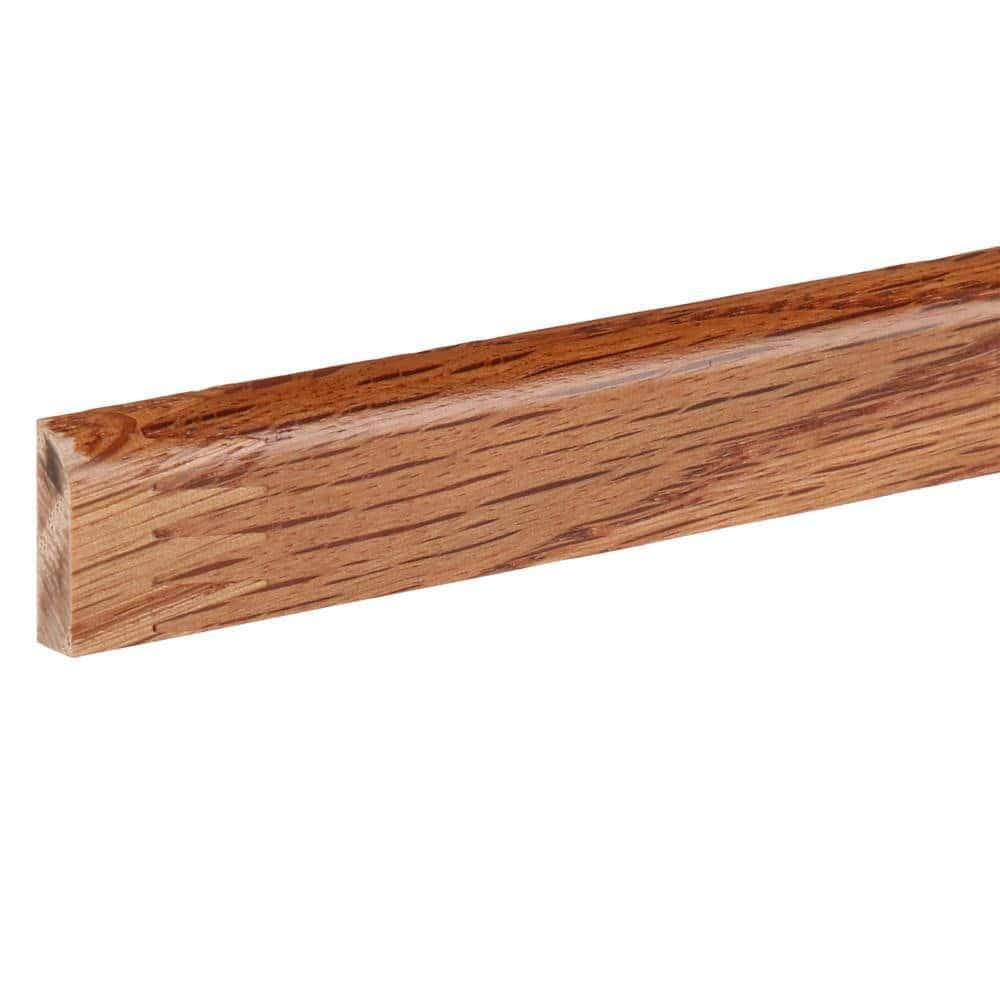 Hampton Bay Hampton 91.5 in. W x 0.75 in. H x 0.1875 in. D Kitchen Cabinet Scribe Molding in Medium Oak (2)