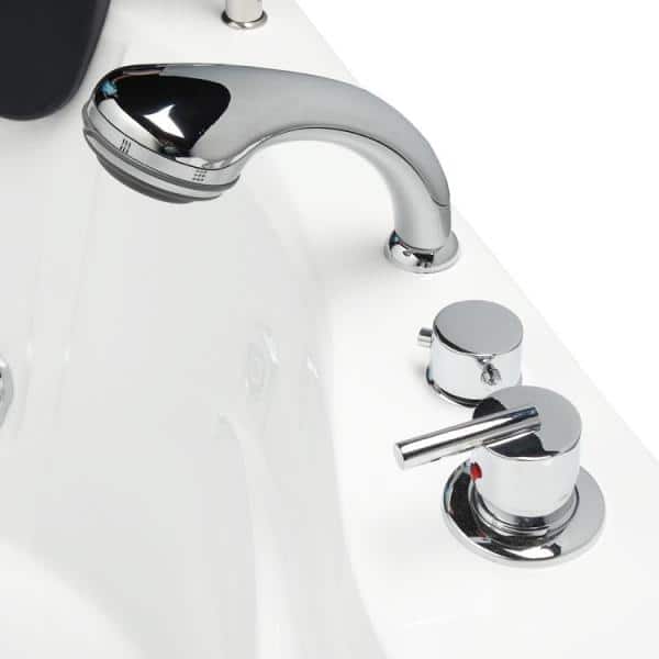MESA 60 in. Acrylic Flatbottom Corner Combination Whirlpool Bathtub in White (3)
