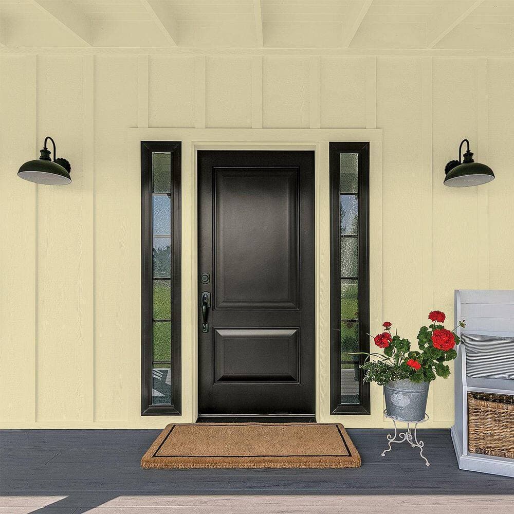 Glidden Premium 1 gal. PPG1111-3 Safari Flat Exterior Paint (4)