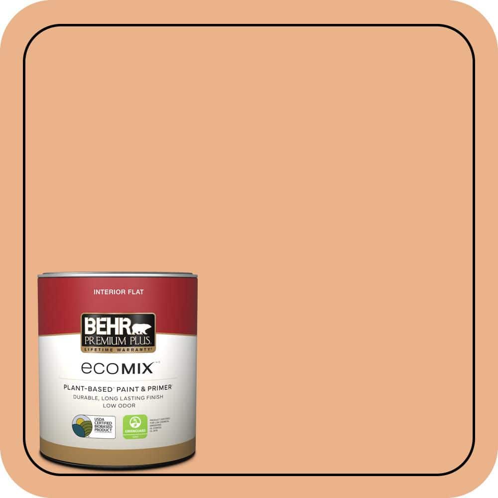 BEHR PREMIUM PLUS 1 qt. #M220-4 Trick Or Treat Flat EcoMix Plant-Based Interior Paint & Primer (1)