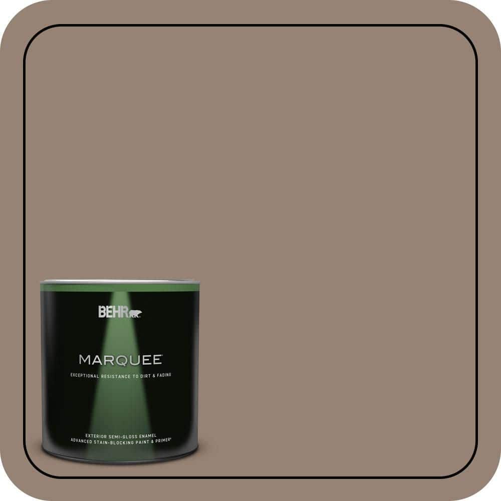 BEHR MARQUEE 1 qt. #N230-5 Dry Brown Semi-Gloss Enamel Exterior Paint & Primer