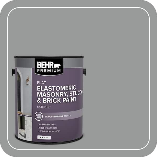 BEHR PREMIUM 1 gal. #MS-82 Cobblestone Grey Elastomeric Masonry, Stucco and Brick Exterior Paint (2)