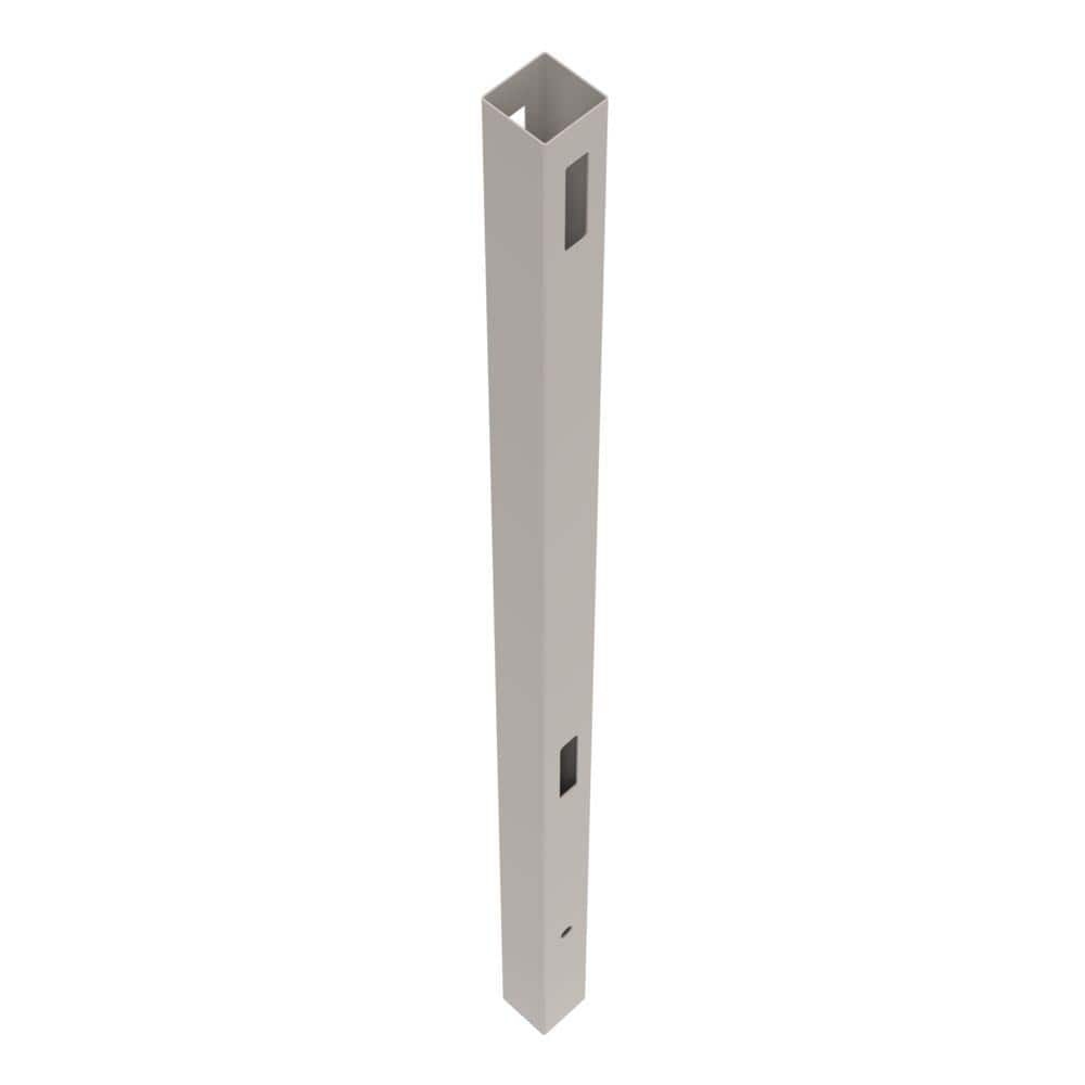 Barrette Outdoor Living Linden 5 in. x 5 in. x 108 in. Gray Vinyl Fence Line Post (1)