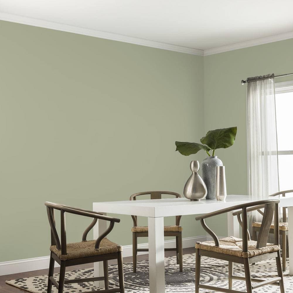 Glidden Premium 1 qt. PPG1125-4 Olive Sprig Eggshell Interior Paint (4)