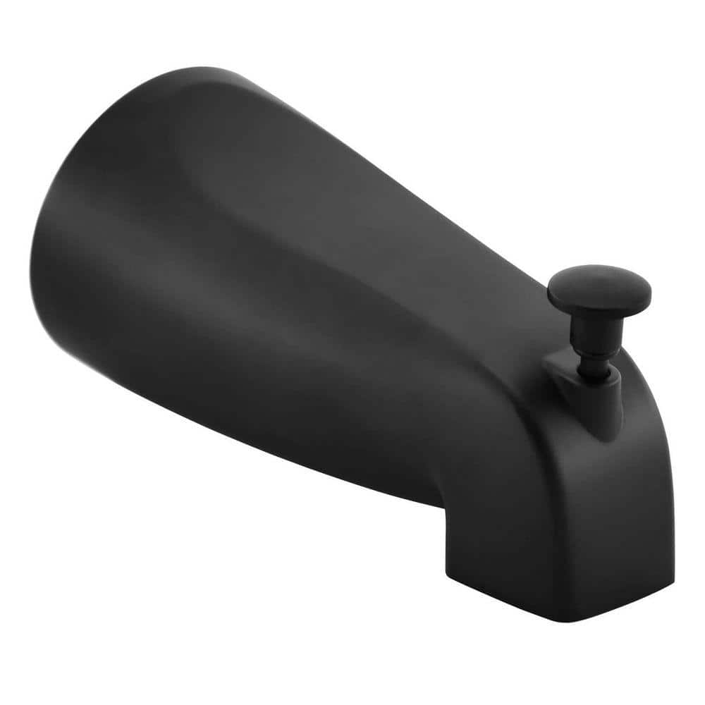 Unbranded Slip Fit Tub Spout Pull Up Diverter for 1/2 Inch Copper Tube Matte Black Rust Resistant Easy Install (1)