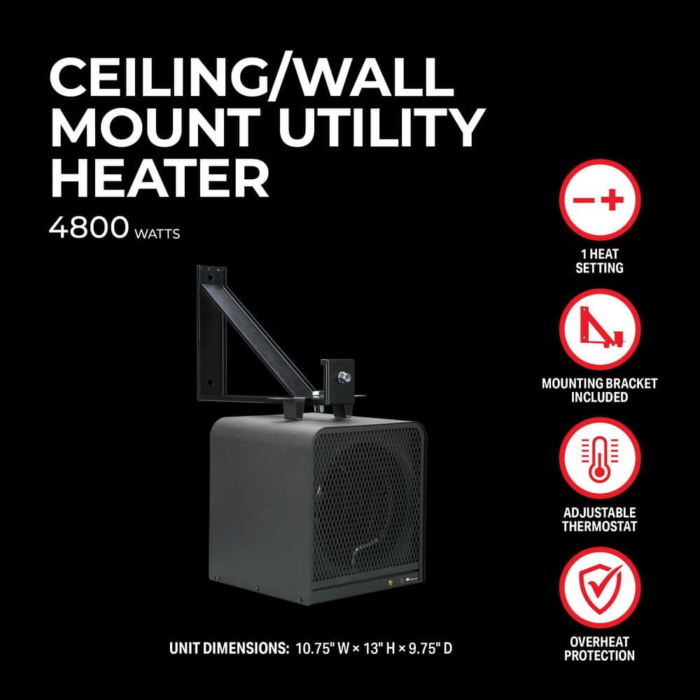 Mr. Heater 4,800W 240V Ceiling Mount Electric Garage Heater (3)