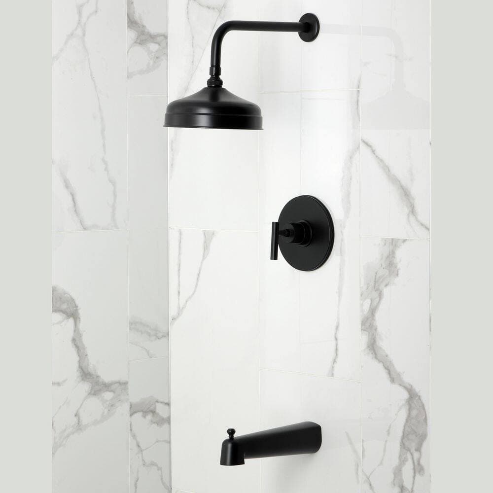 Kingston Brass Manhattan 1-Handle 1-Spray Tub and Shower Faucet 1.8 GPM in Matte Black (2)