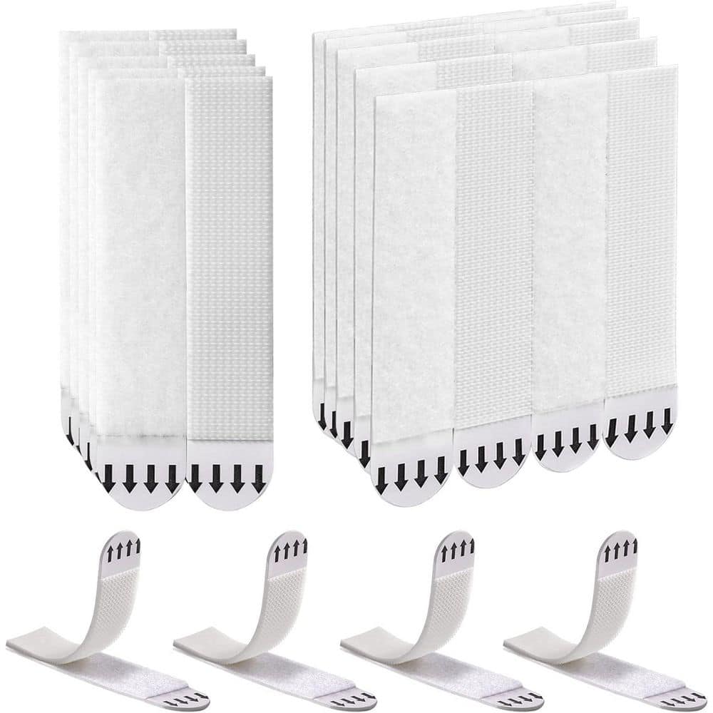 Adrinfly Damage Free Large Picture Hanging Strips Heavy Duty 20-Pairs Adhesive Wall Mounting No Nails Removal White 1-Pack (1)