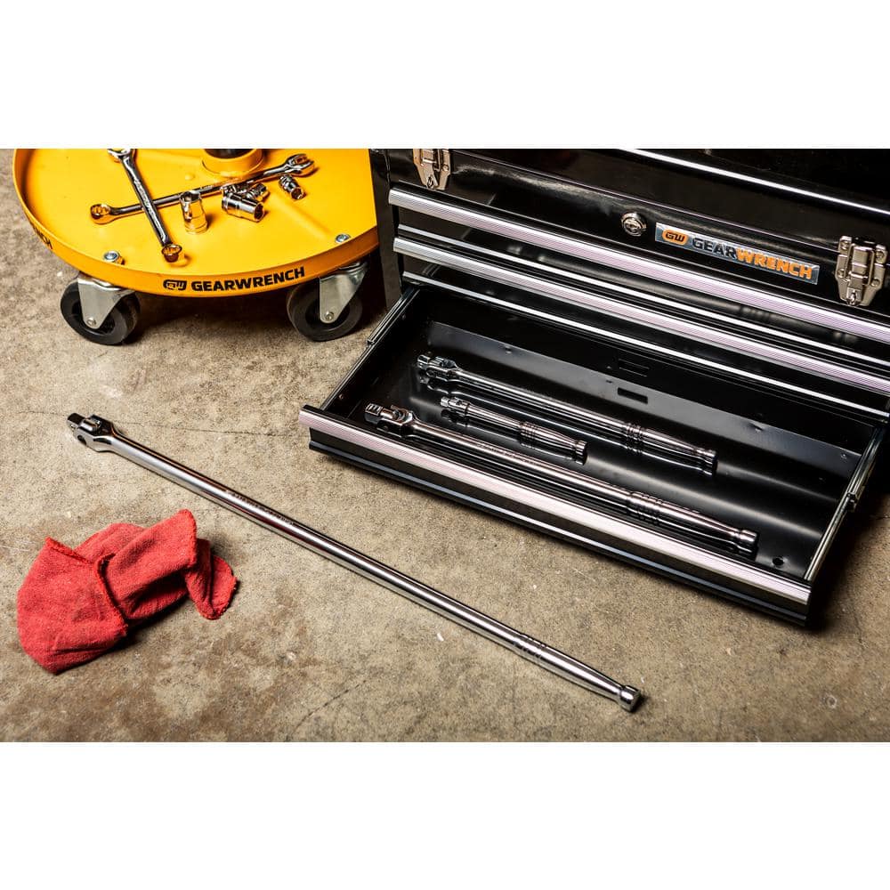 GEARWRENCH 1/4 in., 3/8 in., and 1/2 in. Drive Flex Head Breaker Bar Set (4-Piece) (3)