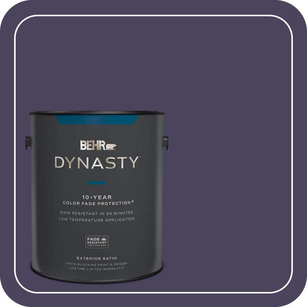 BEHR DYNASTY 1 gal. #S-H-640 Purple Blanket Satin Enamel Exterior Stain-Blocking Paint & Primer