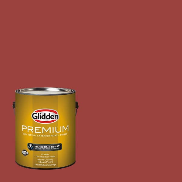 Glidden Premium 1 gal. PPG1058-7 Autumn Ridge Semi-Gloss Exterior Latex Paint (2)