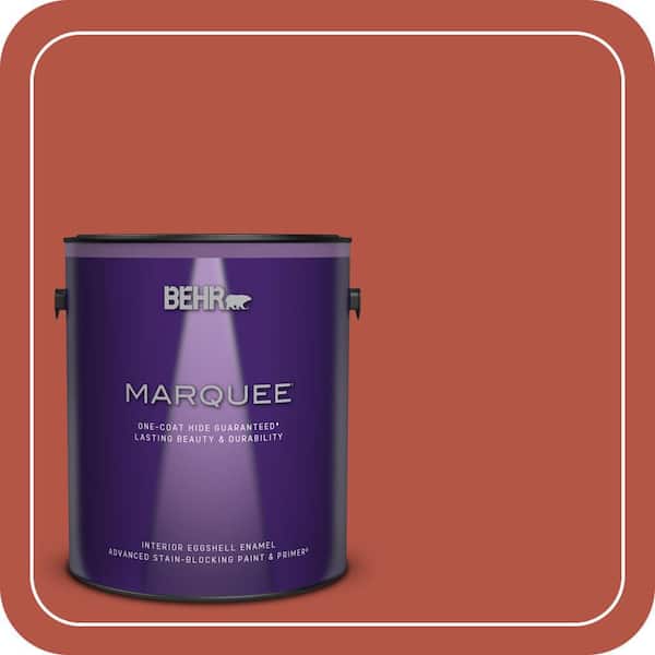 BEHR MARQUEE 1 gal. #T17-18 Hot and Spicy Eggshell Enamel Interior Paint & Primer (2)