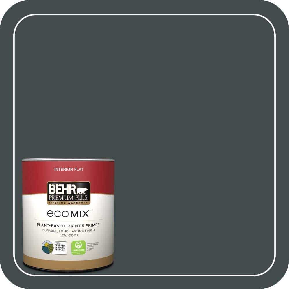 BEHR PREMIUM PLUS #730F-7 Black Sable Enamel EcoMix Plant-Based & Primer