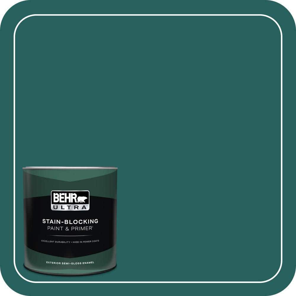 BEHR ULTRA 1 qt. #MQ6-05 Verdant Forest Semi-Gloss Enamel Exterior Paint & Primer