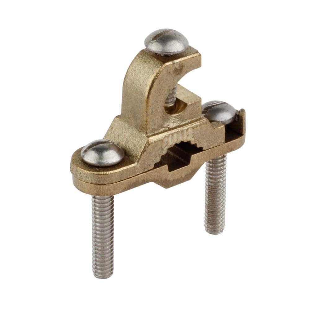 Commercial Electric 3/8 in. to 1 in. Bronze Ground Clamp with Lay-in Lug for 10 - 2 AWG (3)