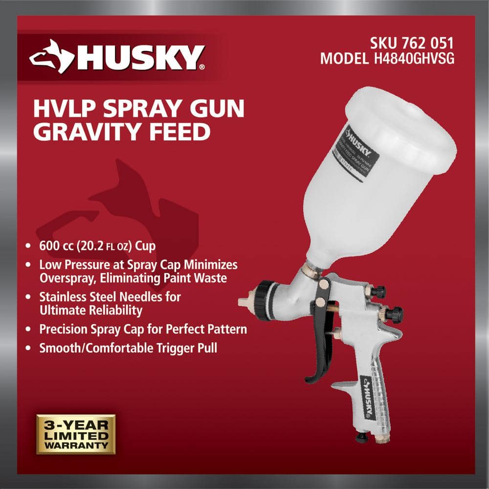 Husky Gravity Feed HVLP Spray Gun (2)