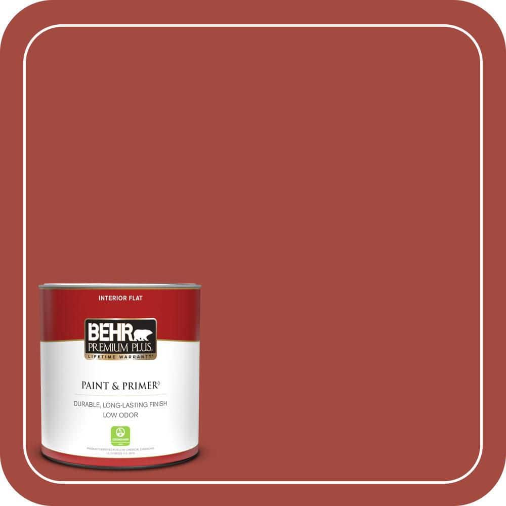 BEHR PREMIUM PLUS #170D-7 Farmhouse Red Flat Low Odor & Primer (1)