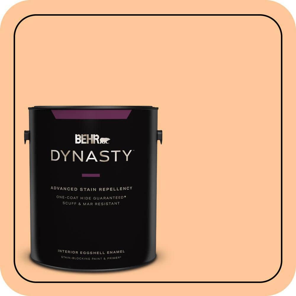 BEHR DYNASTY 1 gal. #P230-4 Citrus Punch Eggshell Enamel Interior Stain-Blocking Paint & Primer