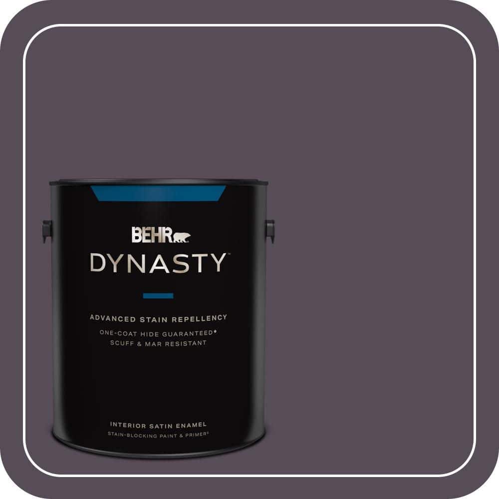 BEHR DYNASTY 1 gal. #670F-7 Blackberry Wine Satin Enamel Interior Stain-Blocking Paint & Primer