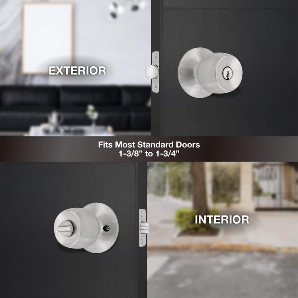 Defiant Brandywine Stainless Steel Keyed Entry Door Knob (4)