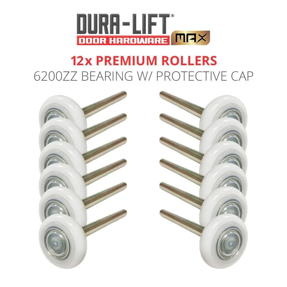 DURA-LIFT Ultra-Life MAX 2 in. Sealed 6200ZZ Nylon Garage Door Roller with 4 in. Stem (12-Pack) (2)