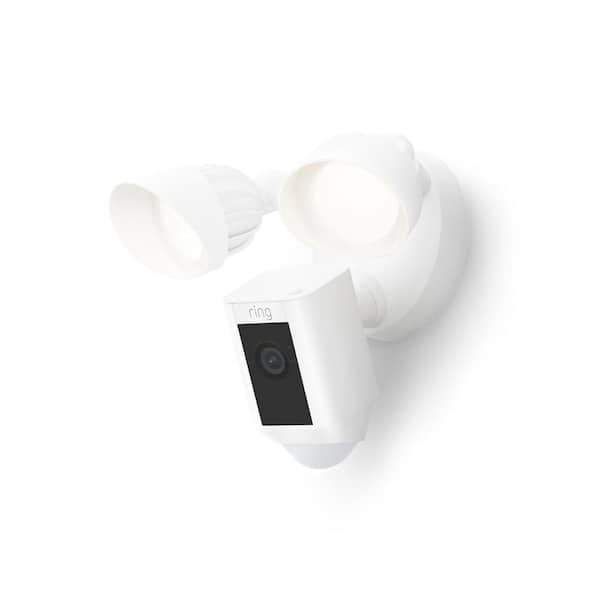 Ring Floodlight Cam Plus Wired - Outdoor Smart Security Camera with 2-LED Lights, 2-Way Talk, Color Night Vision, White (2)