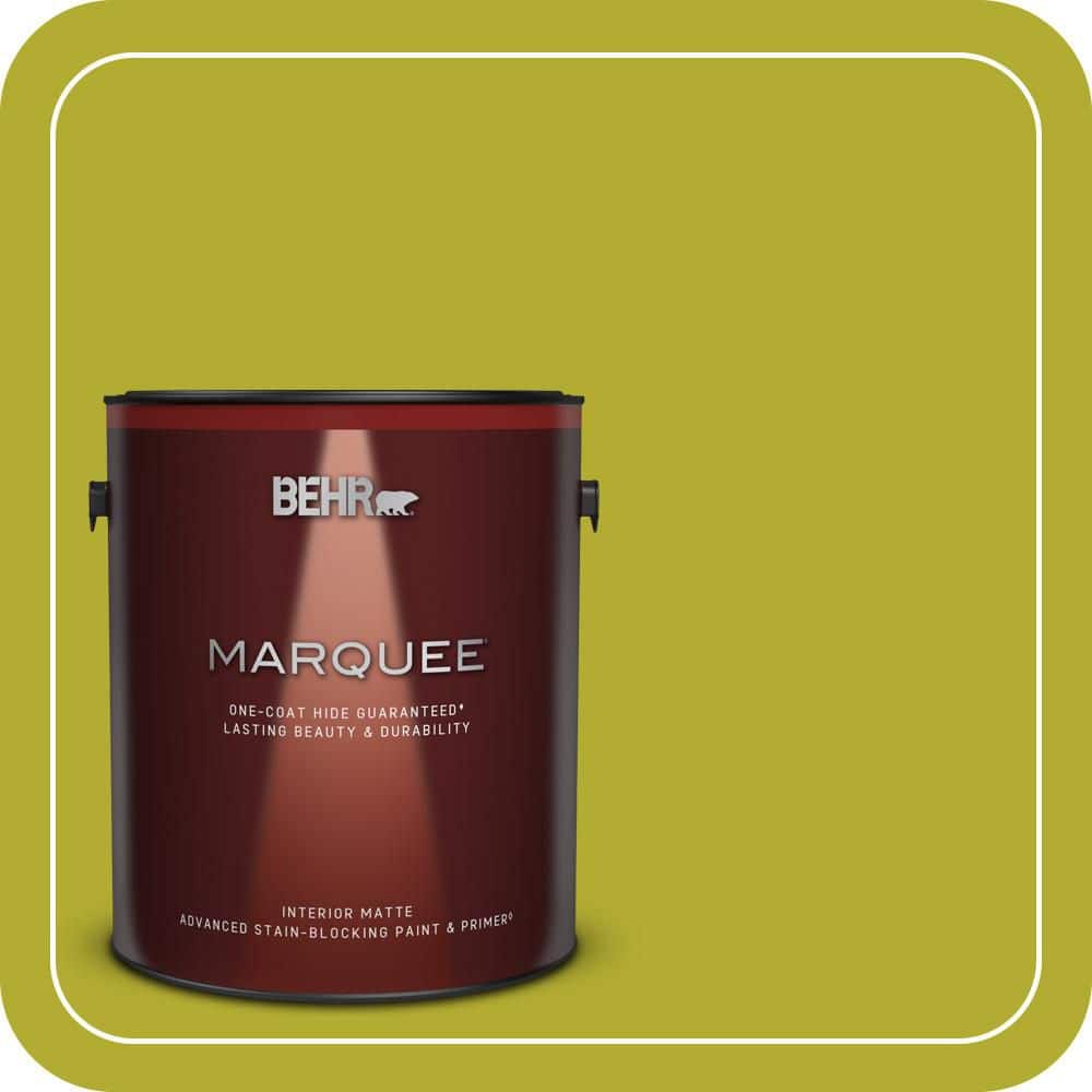 BEHR MARQUEE 1 gal. #P340-6 Green Neon Matte Interior Paint & Primer