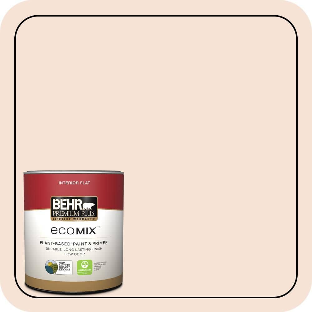 BEHR PREMIUM PLUS 1 qt. #M180-1 Island Hopping Flat EcoMix Plant-Based Interior Paint & Primer (1)
