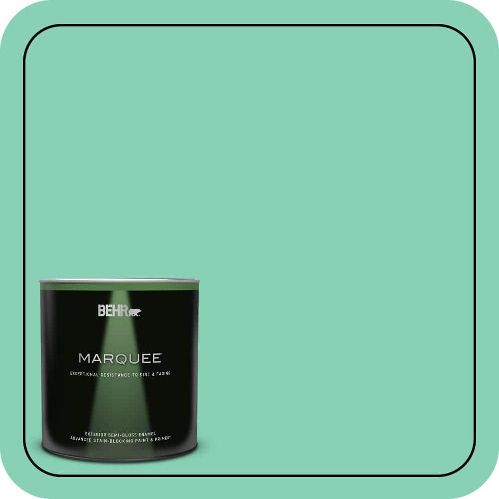 BEHR MARQUEE 1 qt. #P420-3 Tropical Trail Semi-Gloss Enamel Exterior Paint & Primer