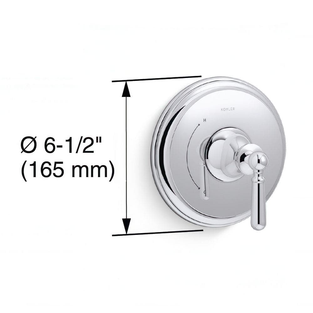KOHLER Traditional 1-Handle Shower Trim Kit in Polished Chrome (Valve Not Included) (3)