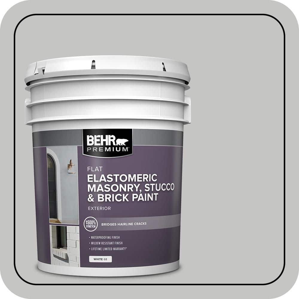 BEHR PREMIUM 5 gal. #N520-2 Silver Bullet Elastomeric Masonry, Stucco and Brick Exterior Paint (1)
