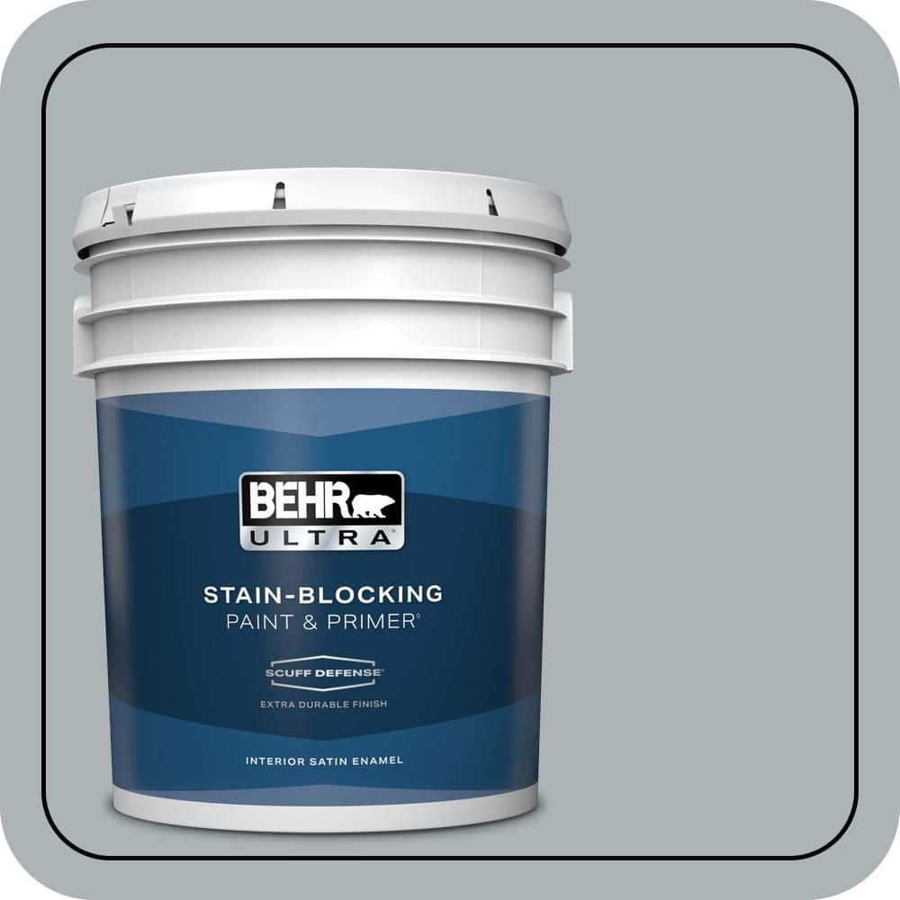 BEHR ULTRA 5 gal. #N510-3 Stargazer Extra Durable Satin Enamel Interior Paint & Primer