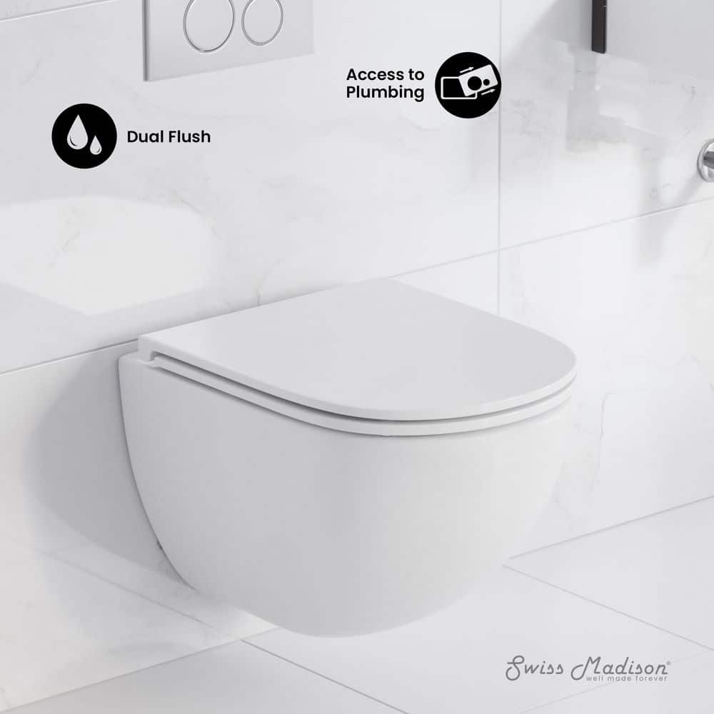 Swiss Madison St. Tropez Wall-Hung Toilet Bowl Only (2)