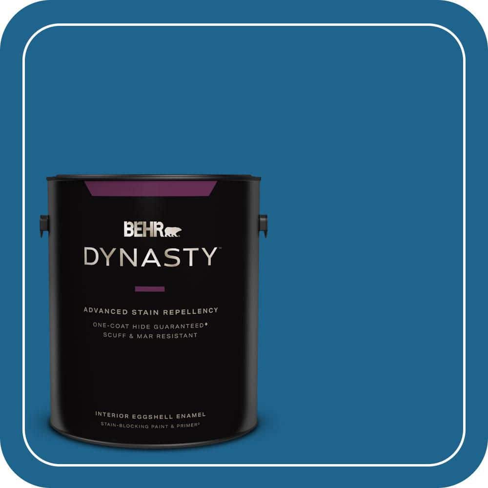BEHR DYNASTY 1 gal. #MQ5-57 Traditional Blue One-Coat Hide Eggshell Enamel Interior Stain-Blocking Paint & Primer