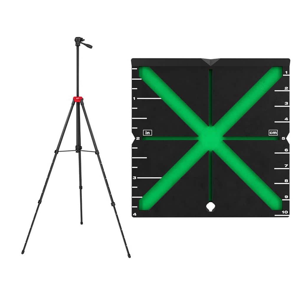 Milwaukee 72 in. Adjustable Laser Level Tripod with High Visibility Centering Alignment Target
