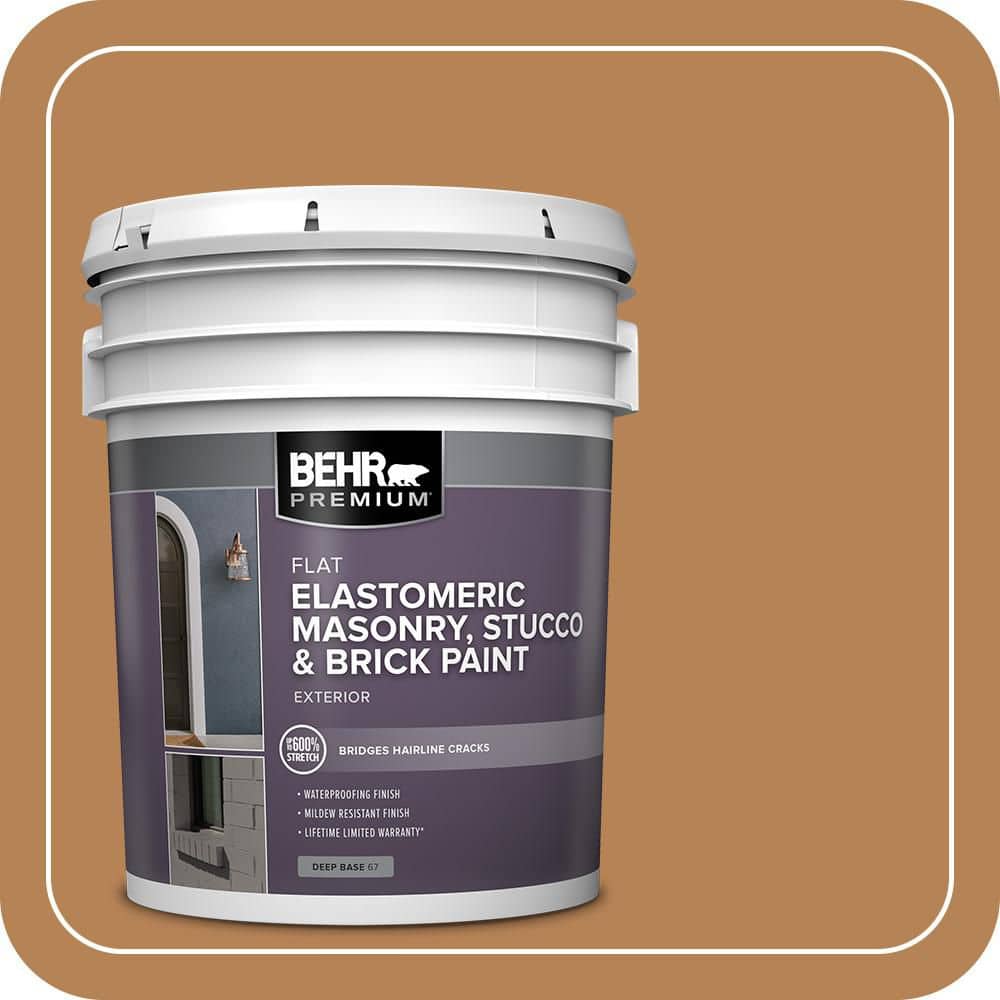 BEHR PREMIUM 5 gal. #S250-5 Roasted Cashew Elastomeric Masonry, Stucco and Brick Exterior Paint (1)