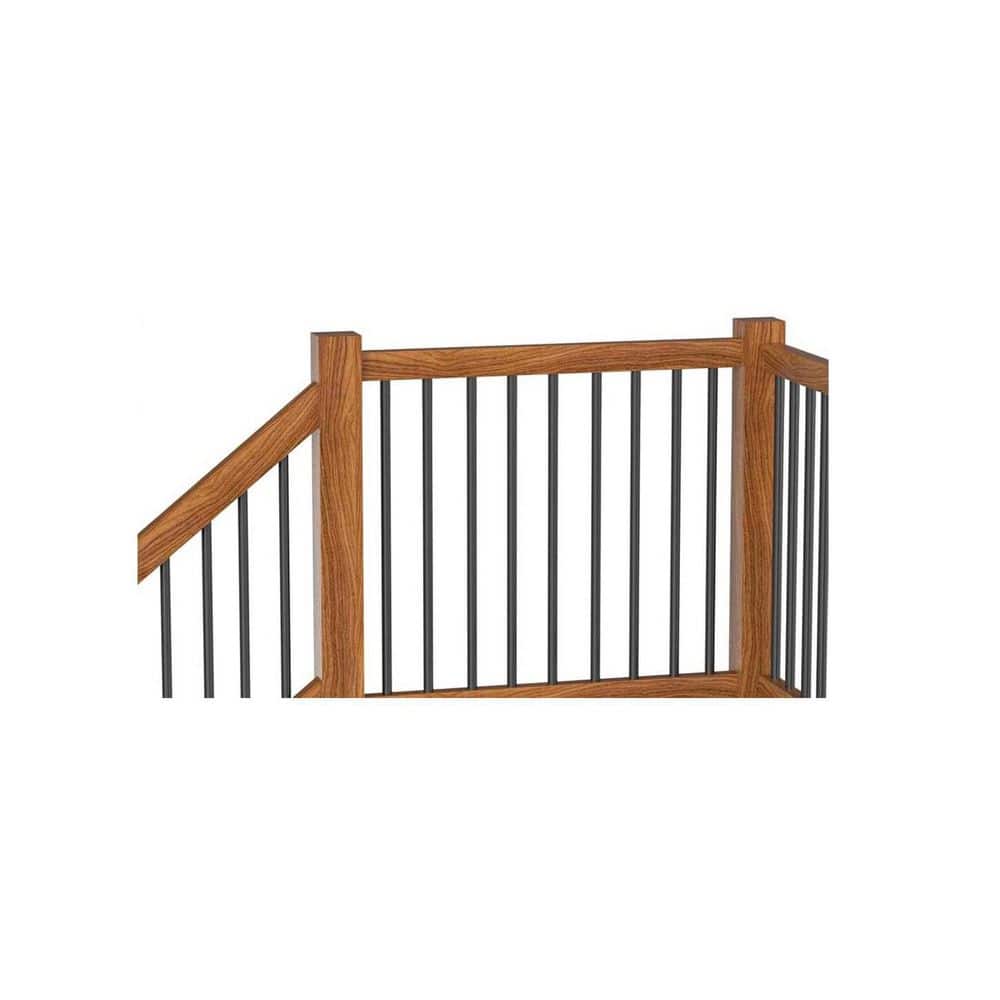 Afoxsos 50 Pack 36 in. Black Aluminum Stair Railing Kit for Deck Porch Staircase Balusters (1)