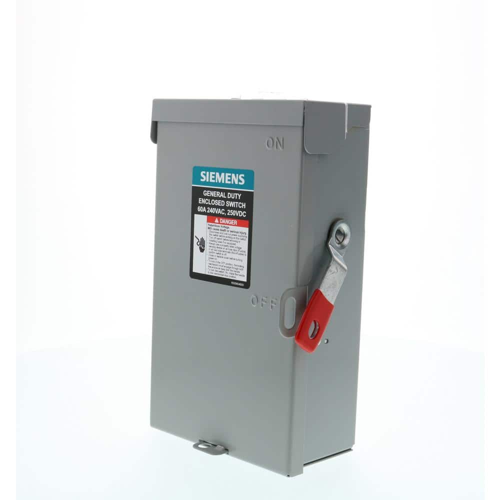 Siemens General Duty 60 Amp 2-Pole 3-Wire 240-Volt Fusible Indoor Safety Switch (2)