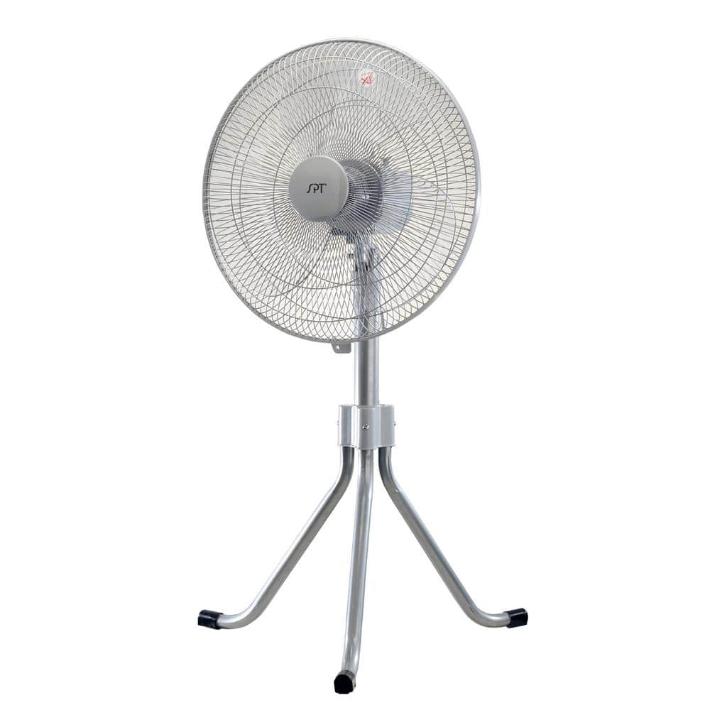 SPT 18 in. Heavy-Duty Adjustable-Height Oscillating Pedestal Fan