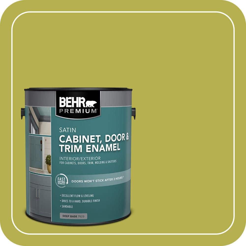 BEHR PREMIUM 1 gal. #P350-6 Laser Satin Enamel Interior/Exterior Cabinet, Door & Trim Paint