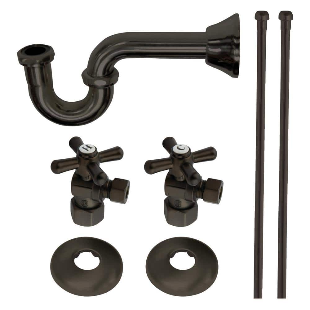 Kingston Brass Trimscape Traditional Plumbing Supply Kit Combo 1-1/4 in. Brass with P- Trap