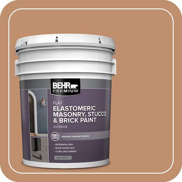 BEHR PREMIUM 5 gal. #MS-10 Desert Shade Elastomeric Masonry, Stucco and Brick Exterior Paint (2)