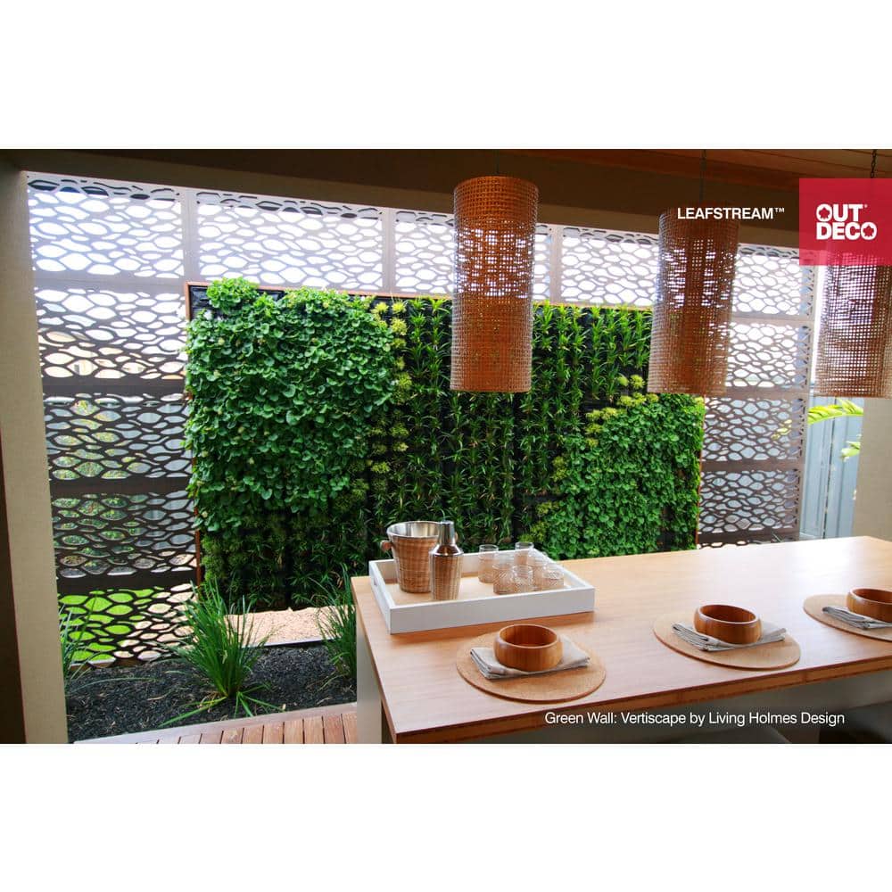 OUTDECO 5/16 in. x 24 in. x 48 in. Leafstream Modular Decorative Panel (2)