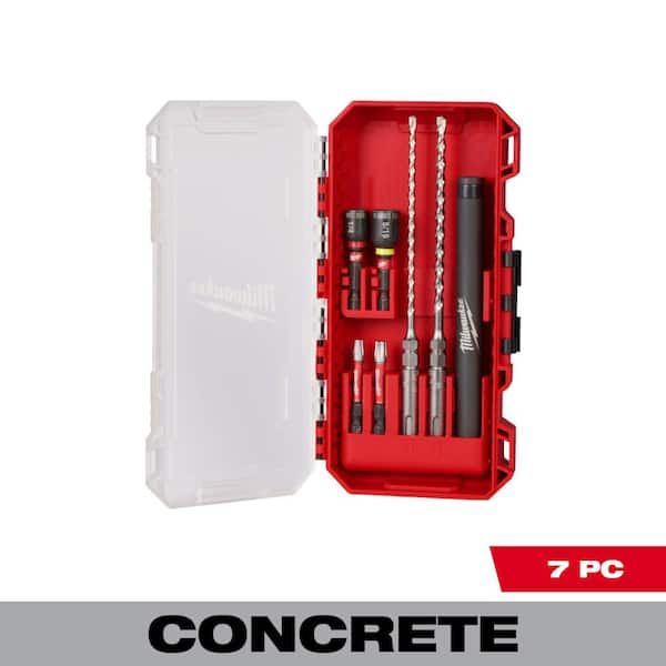Milwaukee 1/4 in. x 5/32 in. Carbide Tip SDS-PLUS Concrete Screw Drill and Bit Kit (7-Piece) (2)